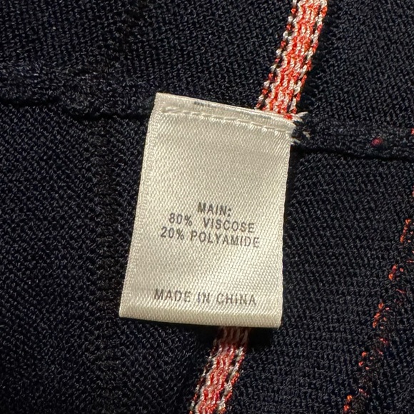 St John Patterned Knit Pencil Skirt, Navy Blue/Red, Size M - Picture 8 of 9